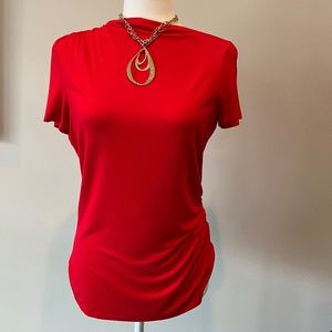 Elie Tahari Knit shirred shirt
